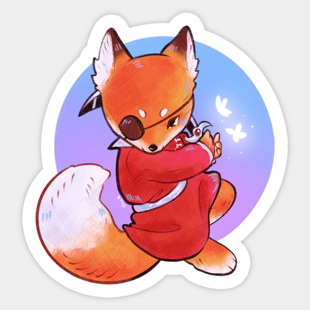 Hua Cheng little fox Sticker by ewewhy